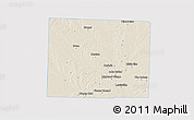 Shaded Relief 3D Map of Denton County, single color outside