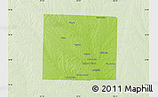 Physical Map of Denton County, lighten
