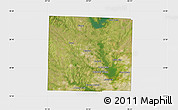 Satellite Map of Denton County, single color outside