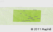 Physical Panoramic Map of Denton County, lighten