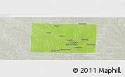 Physical Panoramic Map of Denton County, lighten, semi-desaturated