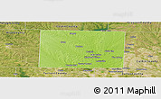 Physical Panoramic Map of Denton County, satellite outside