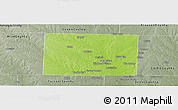 Physical Panoramic Map of Denton County, semi-desaturated