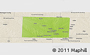 Physical Panoramic Map of Denton County, shaded relief outside