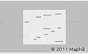 Gray 3D Map of Ector County, single color outside