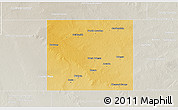 Physical 3D Map of Ector County, lighten, semi-desaturated