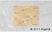 Satellite 3D Map of Ector County, lighten, desaturated