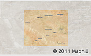 Satellite 3D Map of Ector County, lighten, semi-desaturated