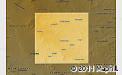 Physical Map of Ector County, darken