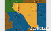 Political Map of El Paso County, darken