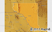 Political Map of El Paso County, physical outside