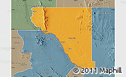 Political Map of El Paso County, semi-desaturated