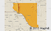 Political Map of El Paso County, shaded relief outside