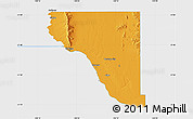 Political Map of El Paso County, single color outside