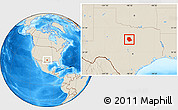 Shaded Relief Location Map of Erath County
