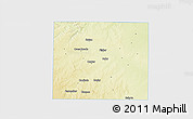 Physical 3D Map of Fisher County, single color outside