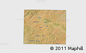 Satellite 3D Map of Fisher County, single color outside