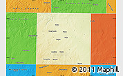 Physical Map of Fisher County, political outside