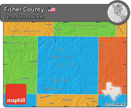 Political Map of Fisher County