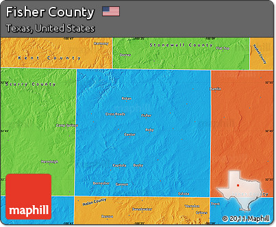 Political Map of Fisher County
