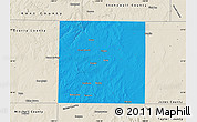 Political Map of Fisher County, shaded relief outside