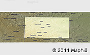 Physical Panoramic Map of Fisher County, darken