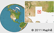 Satellite Location Map of Floyd County, highlighted parent region