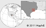 Blank Location Map of Fort Bend County, highlighted country, highlighted parent region