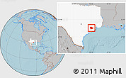 Gray Location Map of Fort Bend County, highlighted parent region, hill shading
