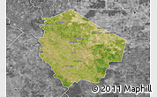 Satellite Map of Fort Bend County, desaturated