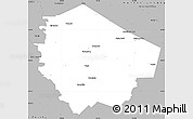 Gray Simple Map of Fort Bend County