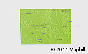 Physical 3D Map of Frio County, single color outside