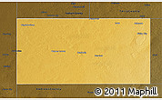 Physical 3D Map of Gaines County, darken