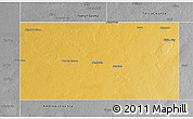 Physical 3D Map of Gaines County, desaturated