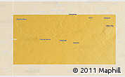 Physical 3D Map of Gaines County, lighten