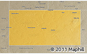 Physical 3D Map of Gaines County, semi-desaturated
