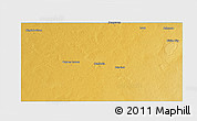 Physical 3D Map of Gaines County, single color outside