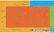 Political 3D Map of Gaines County