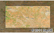 Satellite 3D Map of Gaines County, darken