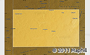 Physical Map of Gaines County, darken