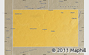 Physical Map of Gaines County, semi-desaturated