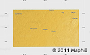 Physical Map of Gaines County, single color outside