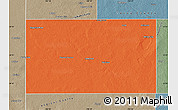 Political Map of Gaines County, semi-desaturated