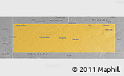 Physical Panoramic Map of Gaines County, desaturated
