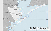 Gray Map of Galveston County