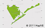 Physical Map of Galveston County, cropped outside