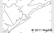 Blank Simple Map of Galveston County, no labels