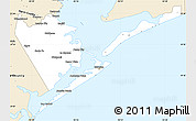 Classic Style Simple Map of Galveston County