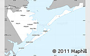 Gray Simple Map of Galveston County