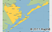 Savanna Style Simple Map of Galveston County